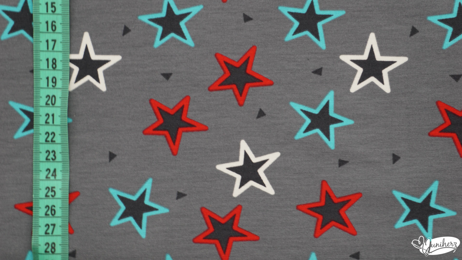 Preview: JERSEY - Stars grey - cool stars Preview: JERSEY - Stars grey - cool stars